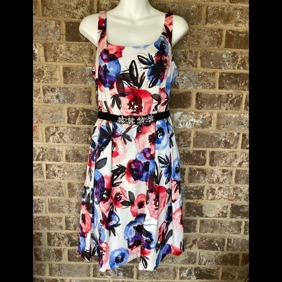 Luxe by Carmen Marc Valvo Floral Dress Size 6 - Picture 1 of 11
